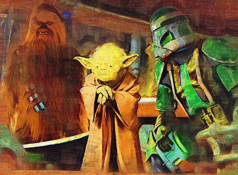 Vintage Star Wars Art Digital Art by Larry Jones