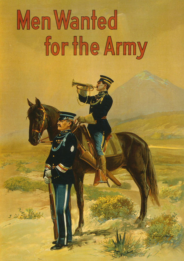 Vintage US Army #3 Painting by Vintage Pix