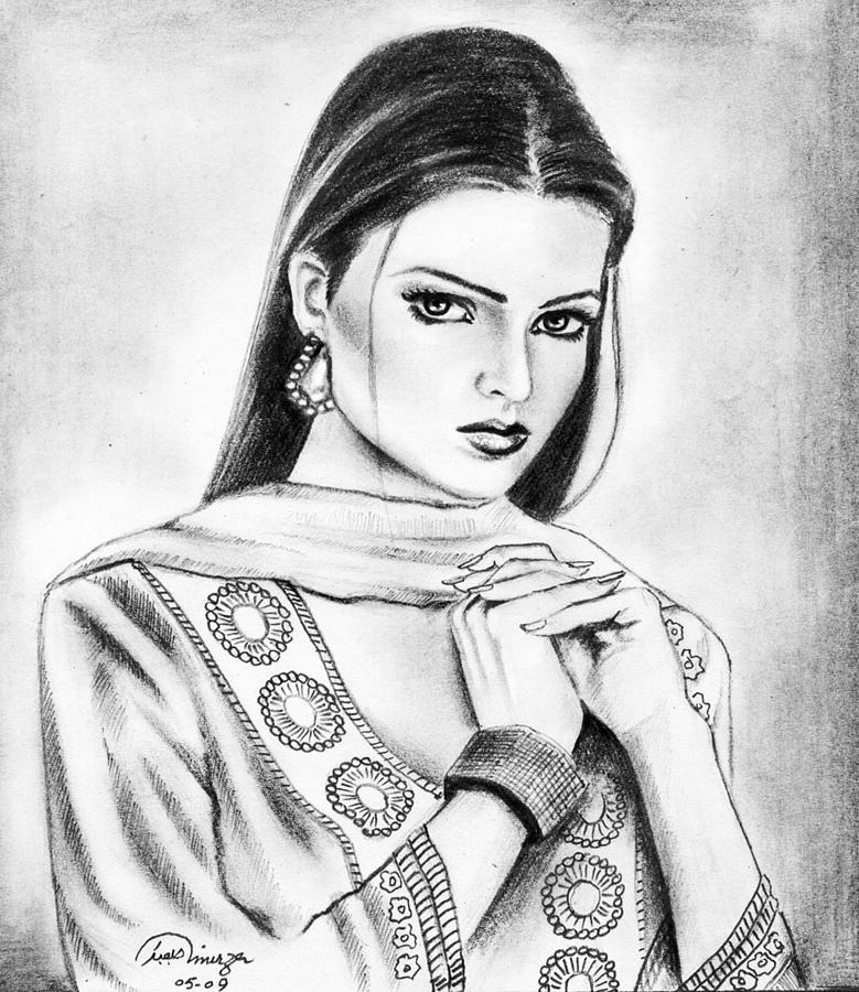 Portrait Drawing - Visible Art #3 by Mirza Abubakar
