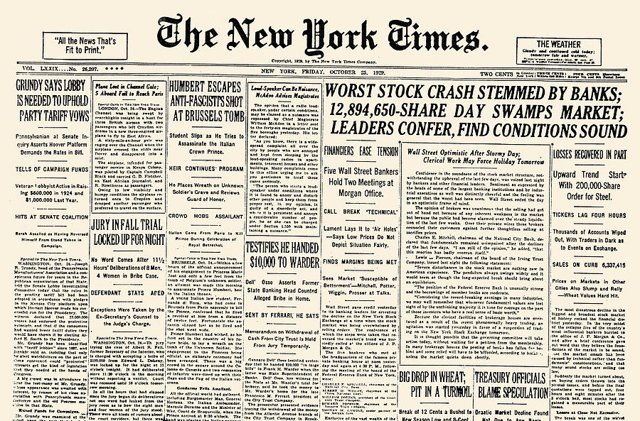 Wall Street Crash, 1929 #3 Photograph by Granger