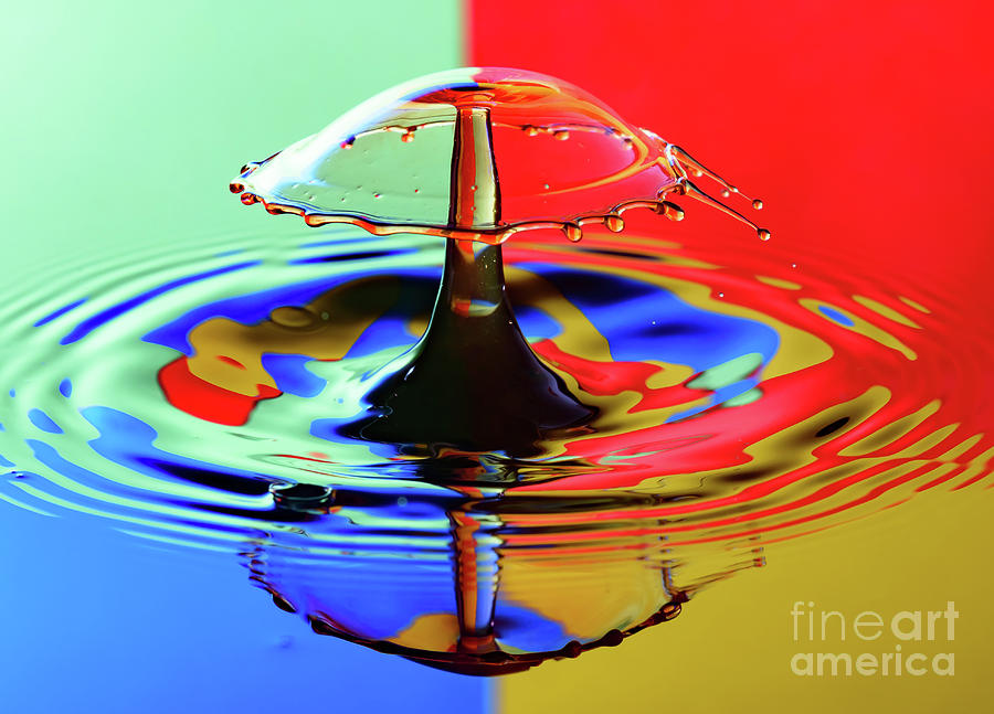 Water Drop Collisions #3 Photograph by Colin Rayner