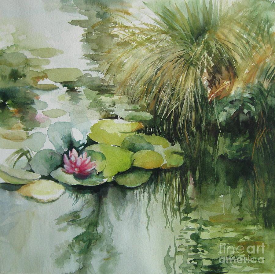 Waterlilies #2 Painting by Elena Oleniuc