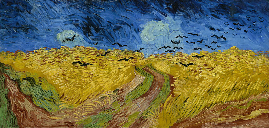 Vincent Van Gogh Painting - Wheat field with Crows #3 by Vincent van Gogh