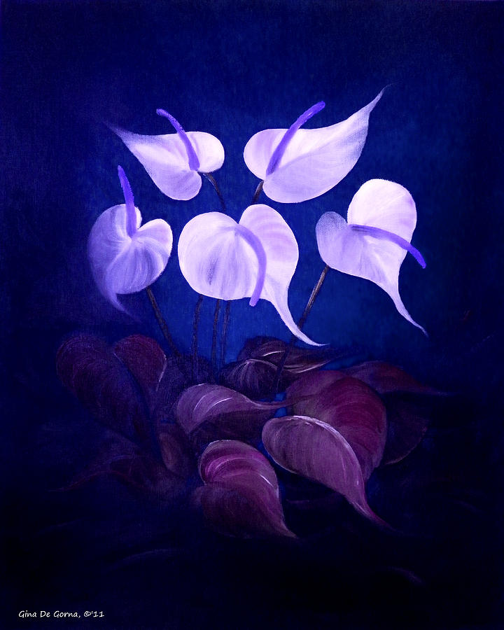 Flower Painting - White Promises #3 by Gina De Gorna
