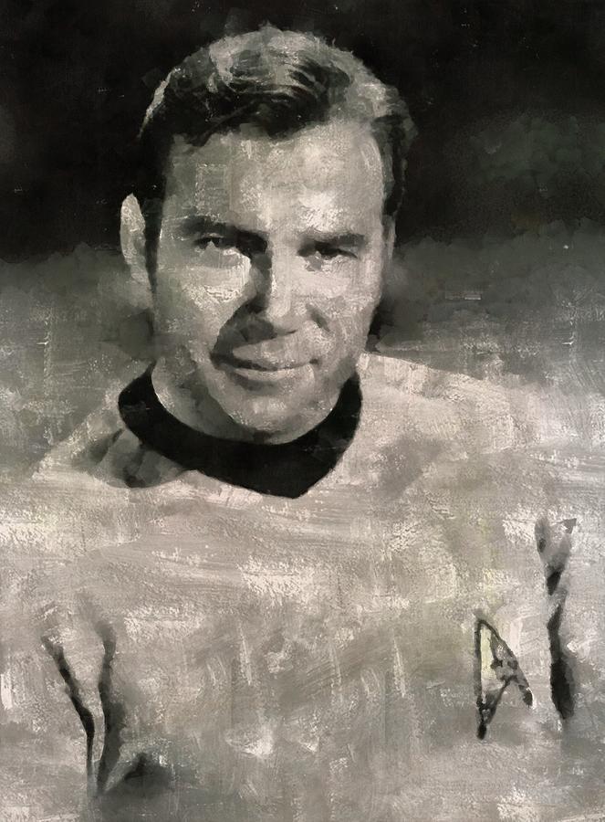 Hollywood Painting - William Shatner Star Treks Captain Kirk #2 by Esoterica Art Agency