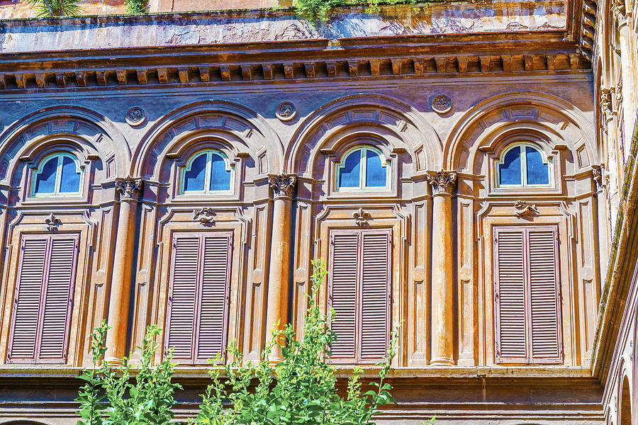 Windows In Rome, Italy. Photograph