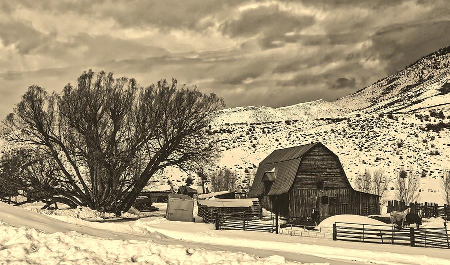 Winter Farm Scene - Wyoming #3 Photograph by Mountain Dreams