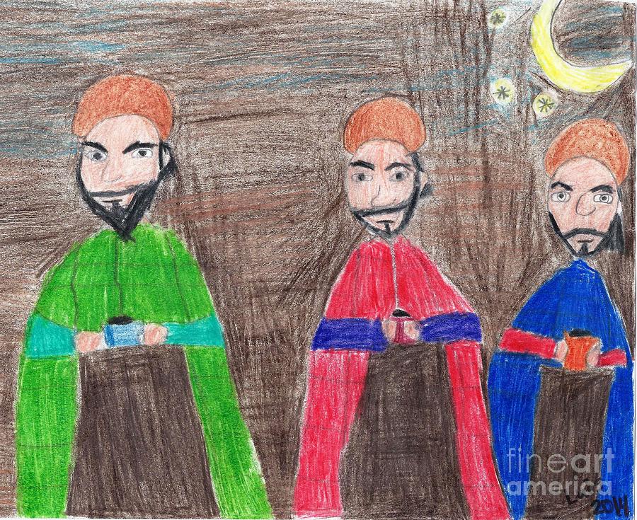 Wise Men Painting - 3 Wise Men by Epic Luis Art Wise Men Painting - 3 Wise Men by Epic Luis Art