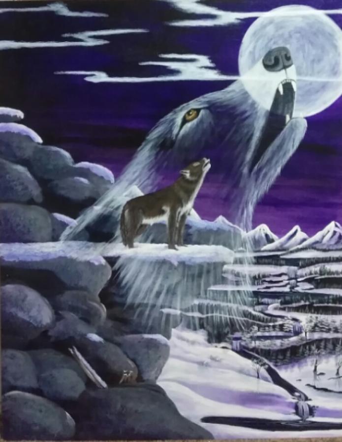 Wolves Painting - Wolves #3 by Richard Young