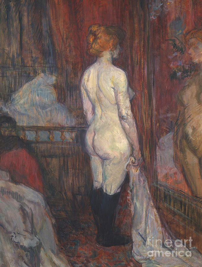 Nude Painting - Woman before a Mirror by Henri de Toulouse-Lautrec