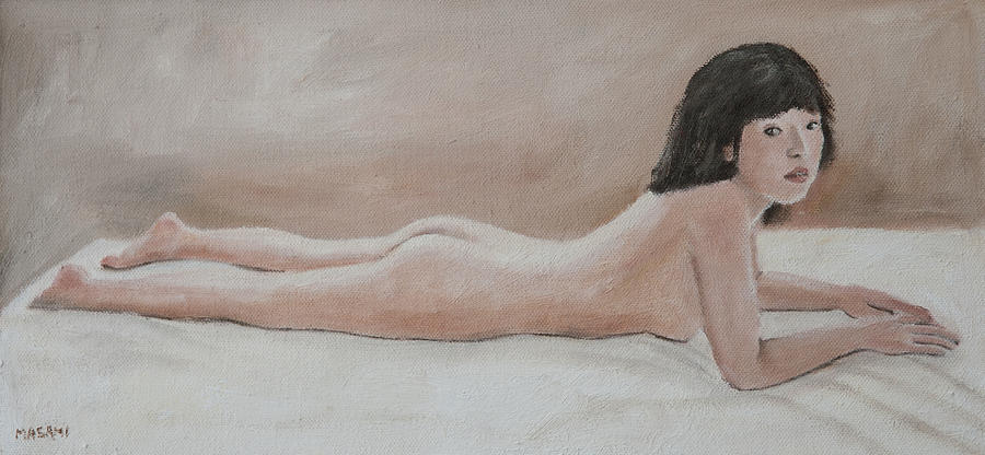 Nude Painting - Young girl #4 by Masami Iida
