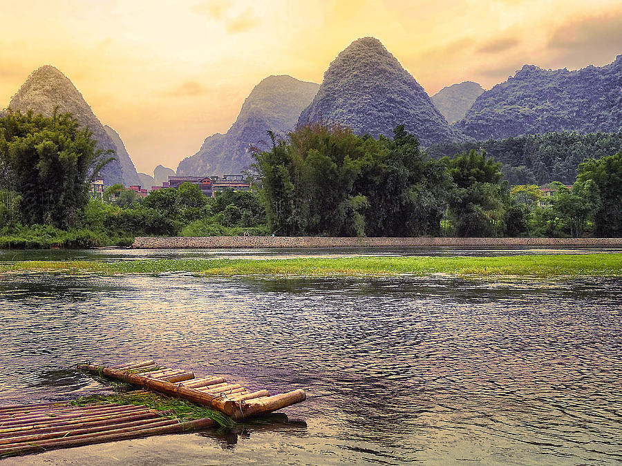 Yulong River drifting -ArtToPan- China Guilin scenery #3 Photograph by Artto Pan