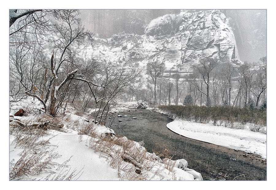 Zion Snowstorm #3 Photograph by Robert Fawcett