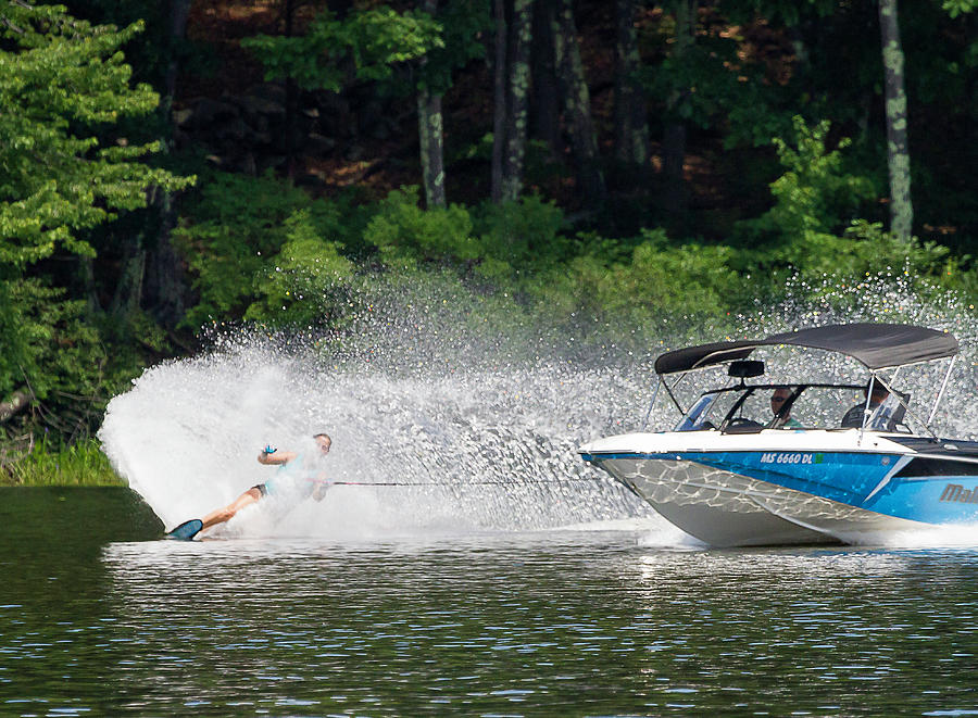 38th Annual Lakes Region Open Water Ski Tournament #30 Photograph by Benjamin Dahl
