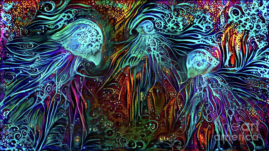 Abstract Jellyfish #30 Digital Art by Amy Cicconi