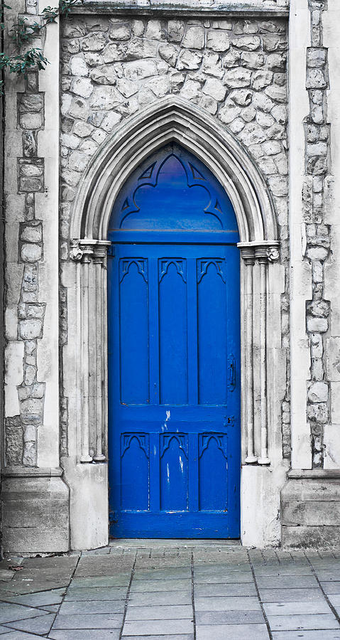 Architecture Photograph - Blue door #30 by Tom Gowanlock