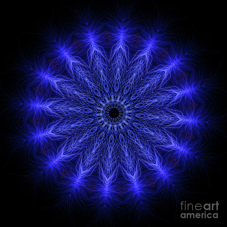 Kaleidoscope Image Created from Real Electrical Arcs #30 Digital Art by Amy Cicconi