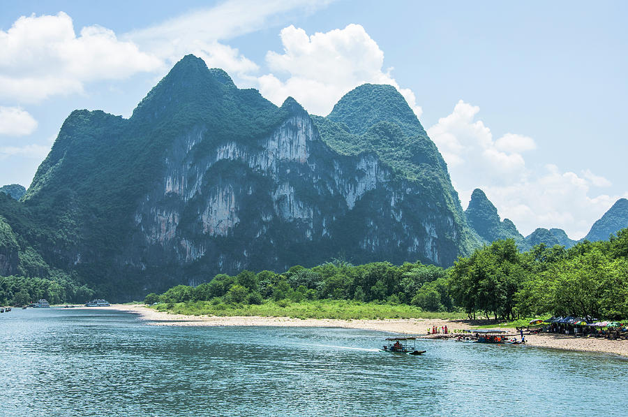 Lijiang River and karst mountains scenery #30 Photograph by Carl Ning