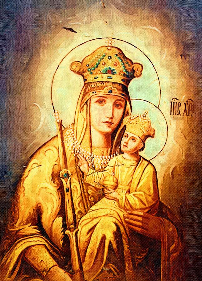 Mary and Child Christian Art Digital Art by Carol Jackson | Fine Art ...