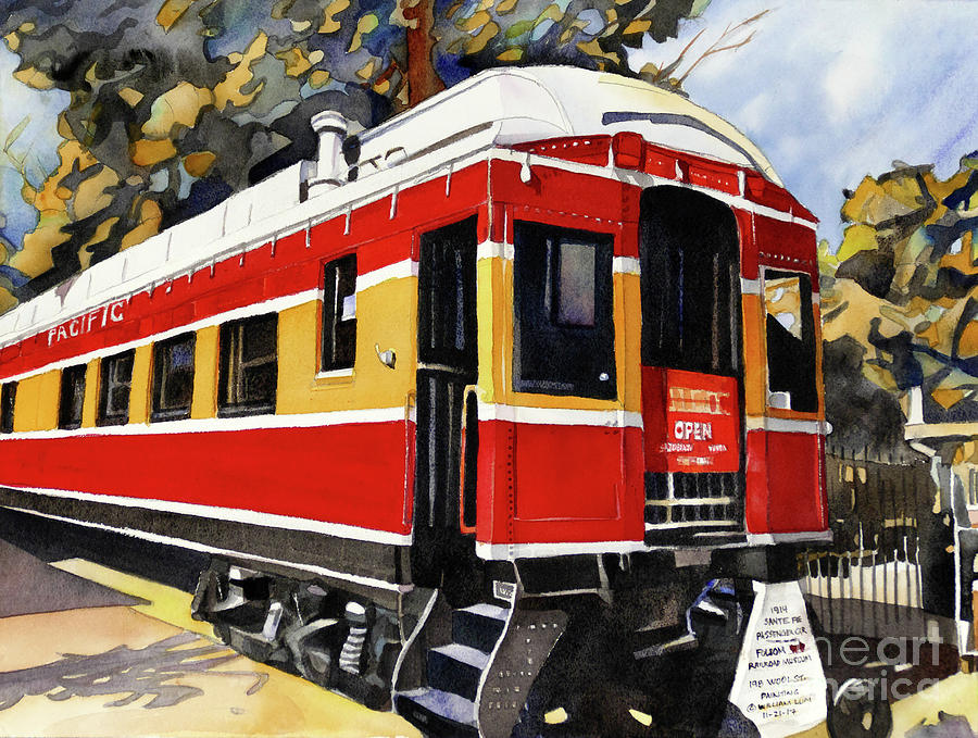 #300 Folsom Train Museum #300 Painting by William Lum