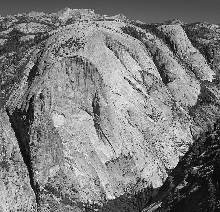 306531BW South Face Mt. Watkins Yosemite Photograph by Ed Cooper Photography