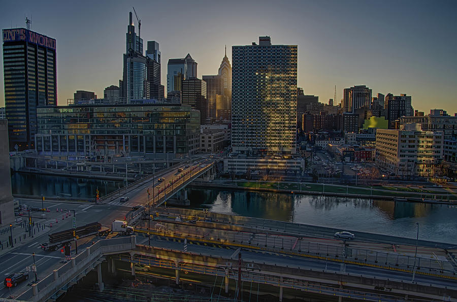 30th Street Cityscape at Sunrise Photograph by Bill Cannon