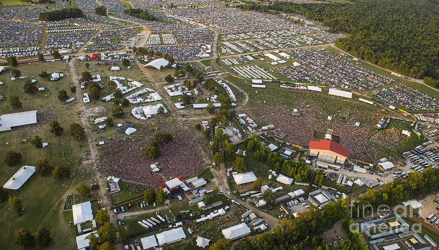 Helicopter Photograph - Bonnaroo Music Festival Aerial Photo #2 by David Oppenheimer