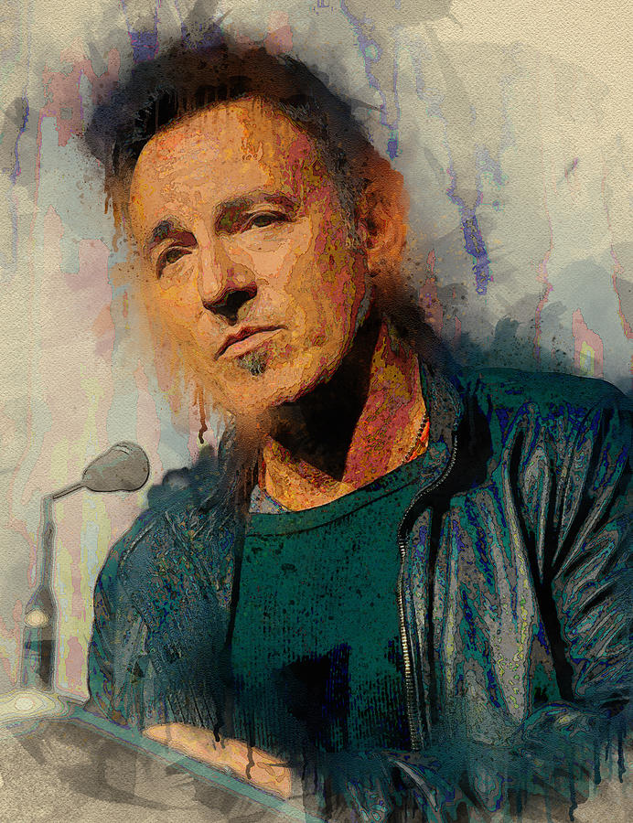 Bruce Springsteen Digital Art by Lilia Kosvintseva