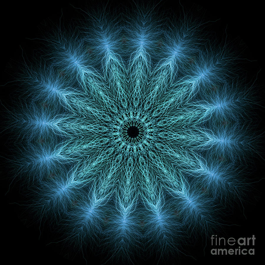 Kaleidoscope Image Created from Real Electrical Arcs #31 Digital Art by Amy Cicconi
