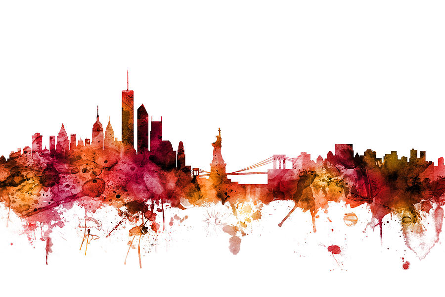 New York Skyline #31 Digital Art by Michael Tompsett