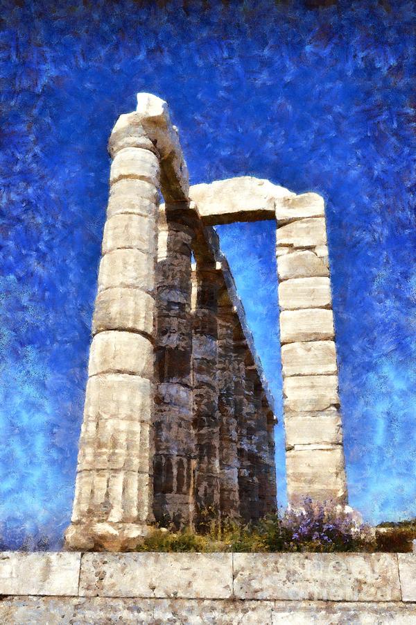 Temple of Poseidon #32 Painting by George Atsametakis