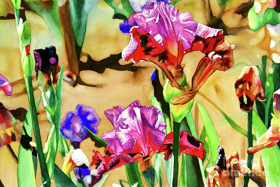 #319 Horton Iris Encore #319 Painting by William Lum
