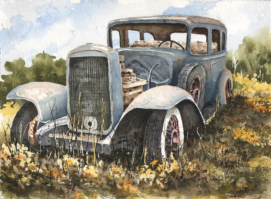 32 Buick Painting by Sam Sidders