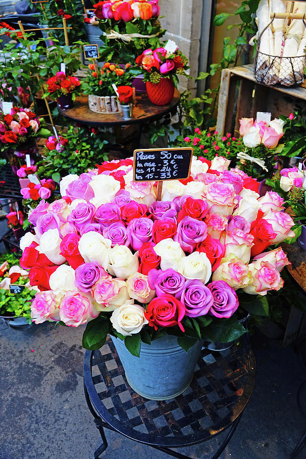 Flower Shop Display In Paris, France #32 Photograph by Rick Rosenshein