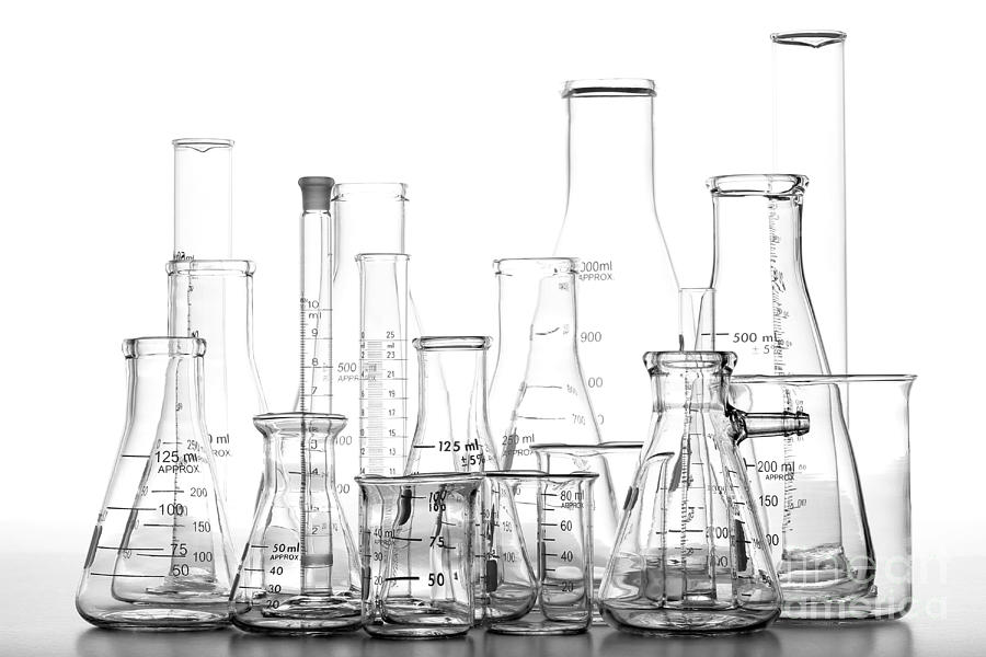 Beakers Photograph - Laboratory Equipment in Science Research Lab #32 by Olivier Le Queinec