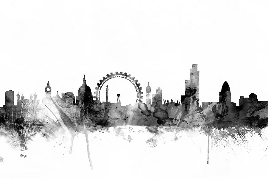 London England Skyline #32 Digital Art by Michael Tompsett