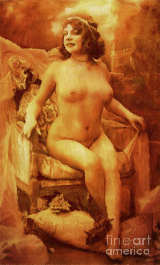 Vintage Art Nudes Erotica - Vintage Style Nude Study, Erotic Art by Mary Bassett Painting by Esoterica  Art Agency - Fine Art America