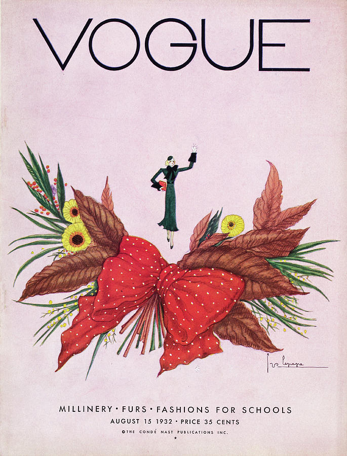 A Vintage Vogue Magazine Cover Of A Woman #33 Photograph by Georges Lepape