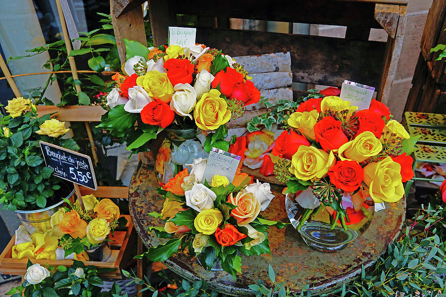 Flower Shop Display In Paris, France #33 Photograph by Rick Rosenshein