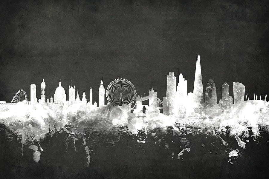 London England Skyline #33 Digital Art by Michael Tompsett