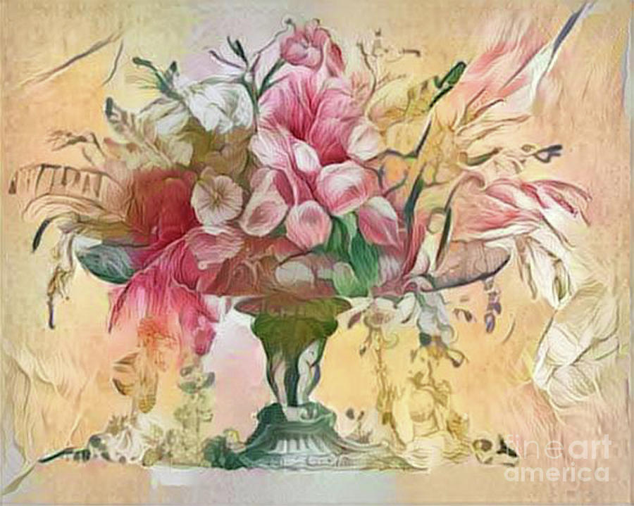 Shabby Chic Botanical Flowers #33 Digital Art by Amy Cicconi