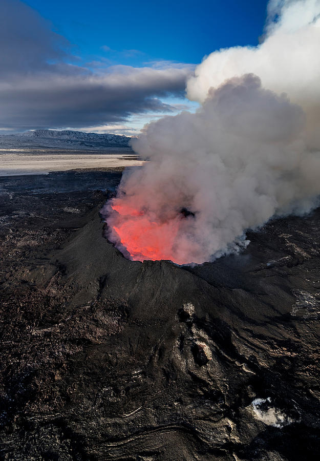 Color Image Photograph - Volcano Eruption At The Holuhraun #33 by Panoramic Images