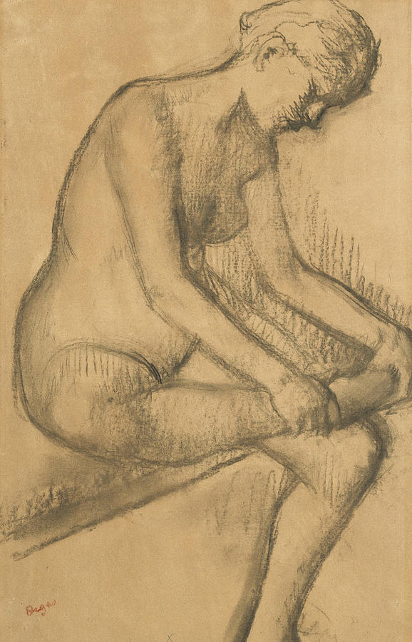 After the Bath #28 Drawing by Edgar Degas