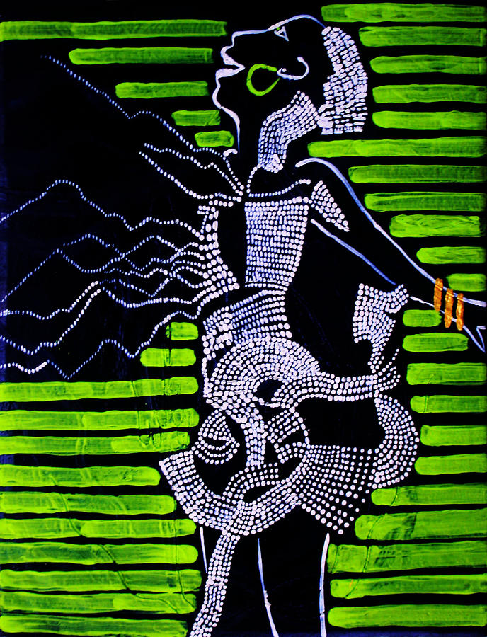 Dinka Dance - South Sudan #34 Painting by Gloria Ssali