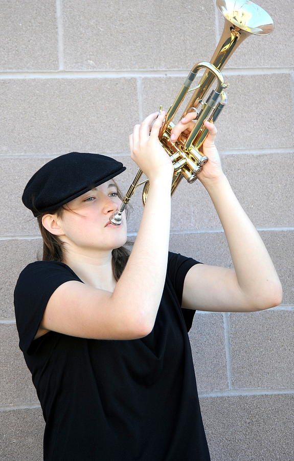 Female Trumpet Player Photograph By Oscar Williams