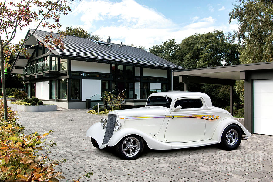34 Ford 3 window coupe Huf Haus Photograph by Roger Lighterness
