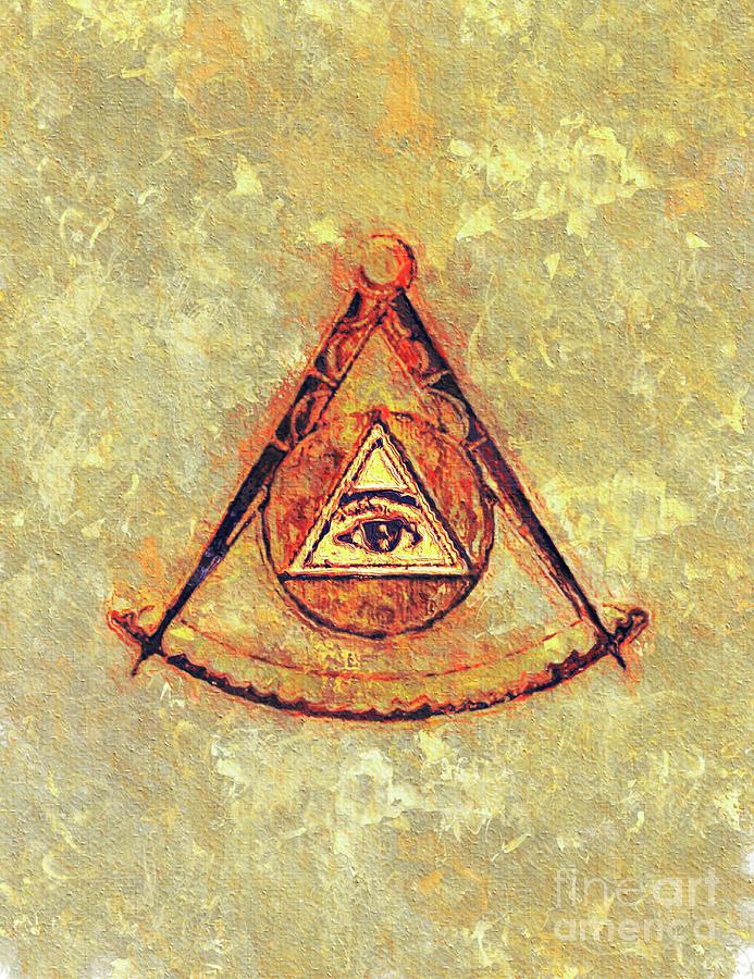 Magic Painting - Freemason, Masonic, Symbols #34 by Esoterica Art Agency