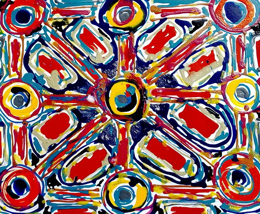 Abstract Painting - Jugglery Of Colors #34 by Baljit Chadha