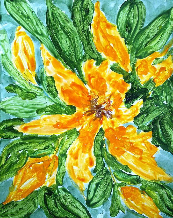 Divine Flowers #344 Painting by Baljit Chadha