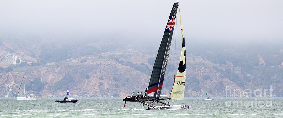 34th Americas Cup SF Photograph by Chuck Kuhn